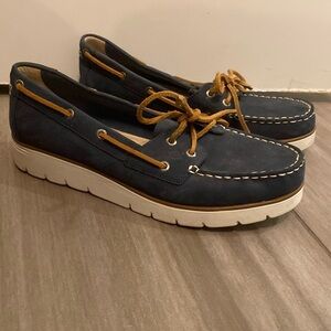 Sperry blue platform boat shoes - LIKE NEW